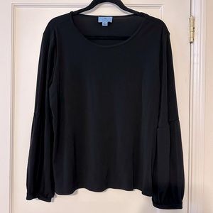 CeCe Black Long Sleeve Top - Size XL